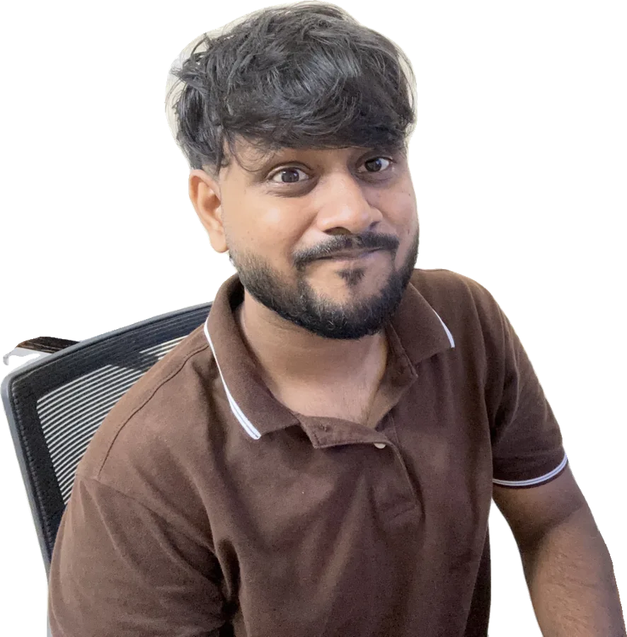 Portrait of Geeky Babuaa at his desk